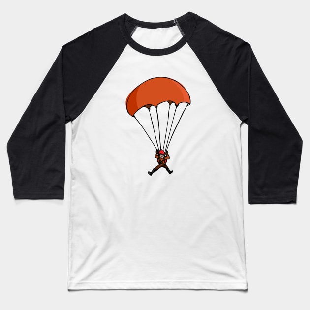 Mod.4 Paratrooper Skydiving Skydive Freefly Baseball T-Shirt by parashop